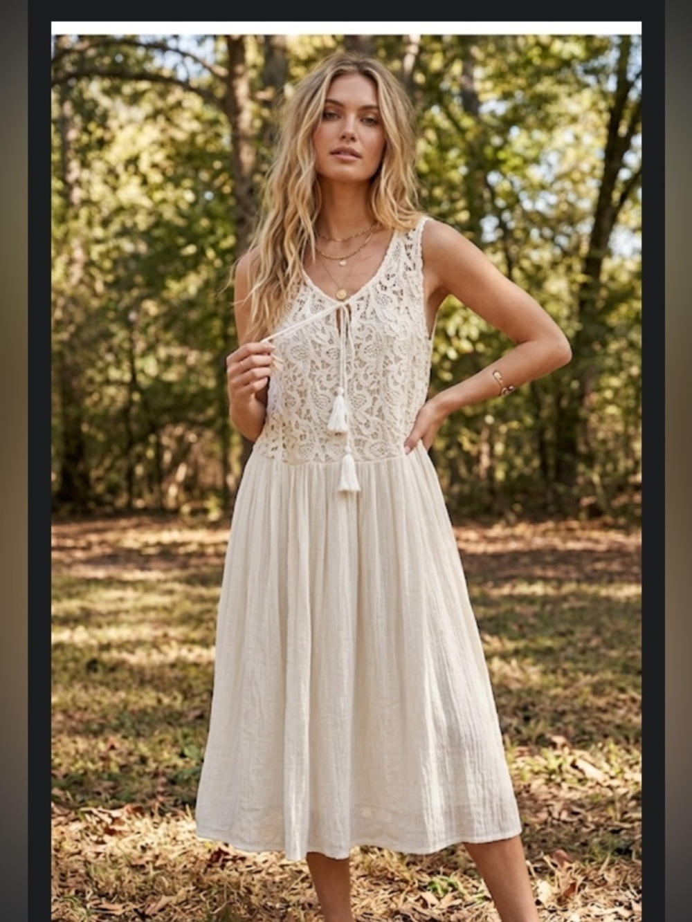 Jodifl Lace Tassel Lined Dress Boutique